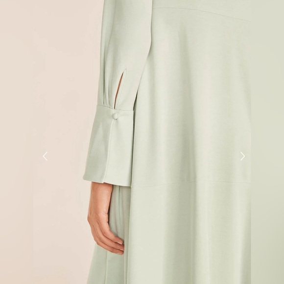 Rebecca Taylor Hi Lo Dress In Mint Cream - Picture 3 of 4